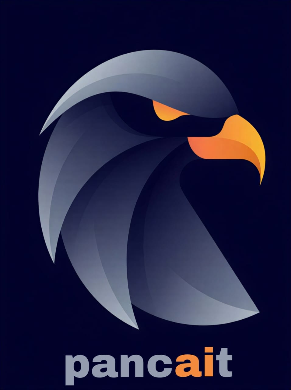 Pancait Smart Systems logo – blue background with eagle head icon